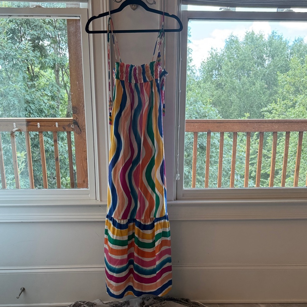 FARM Rio Multicolor Striped Maxi Dress